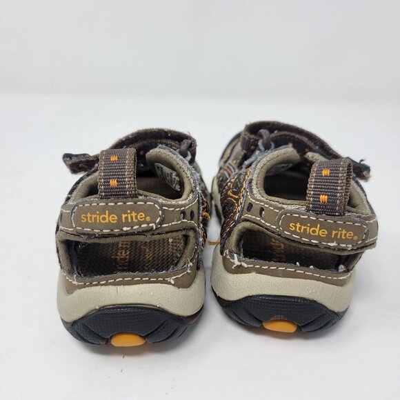 StrideRite Baby Boys 4M NMS Ogden Leather Sandals Hook & Loop Closure - Picture 8 of 10